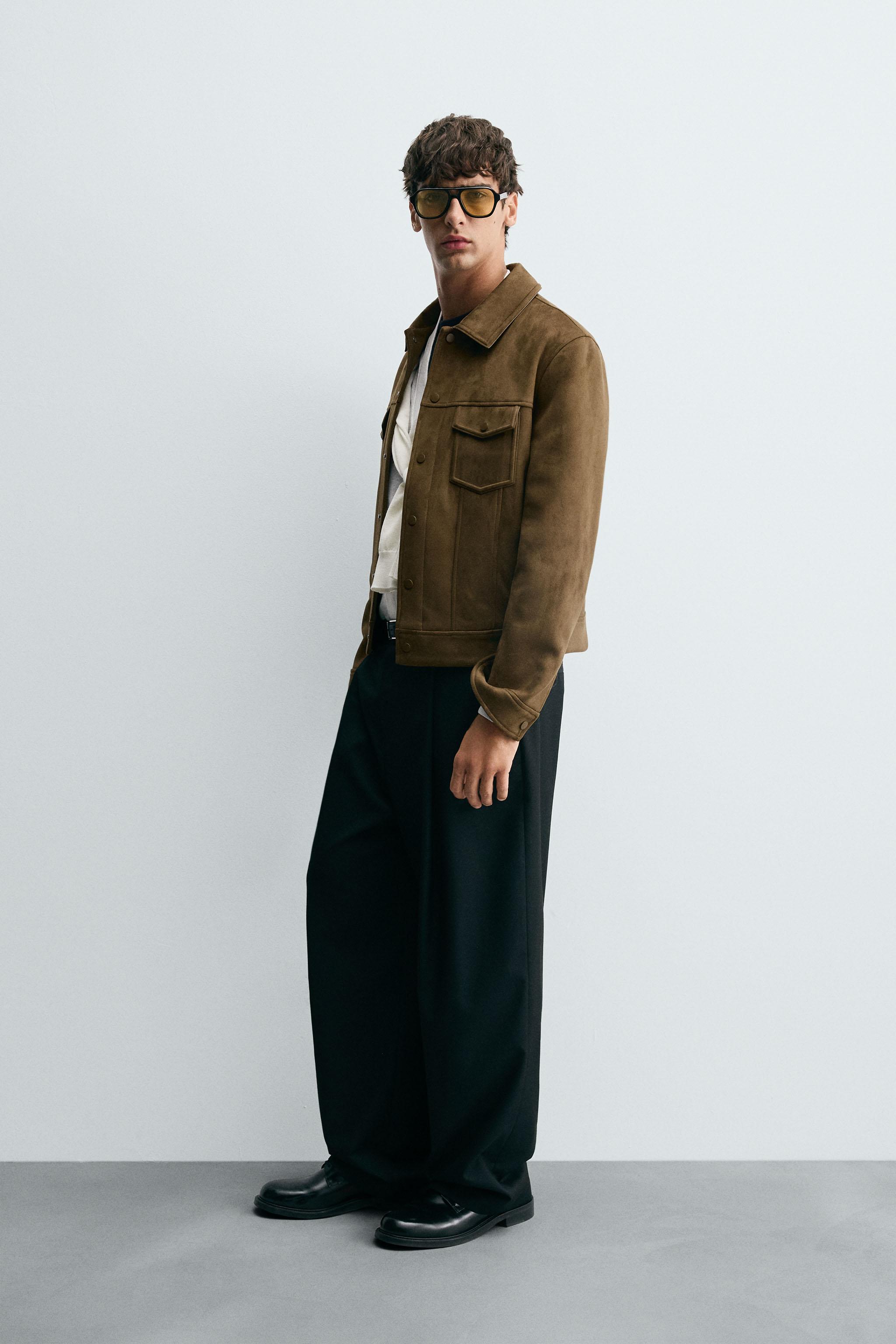 FAUX SUEDE REGULAR FIT JACKET